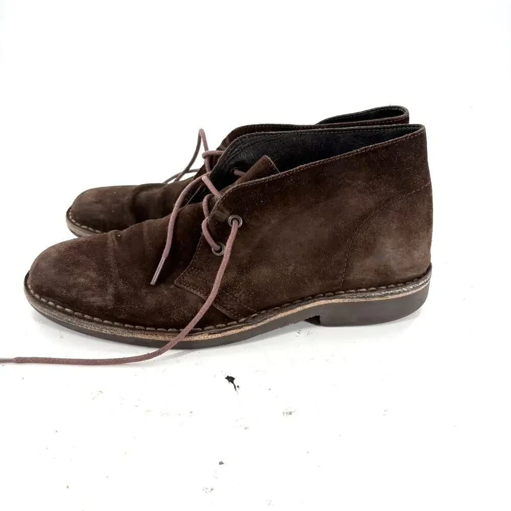 Bloomingdale's Mens Lace Up Oxfords 9 Brown Derby Brogue Dress Shoes